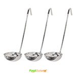 Stainless Steel Ladle with Handle (Set of 3)