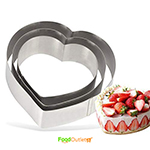 Heart Shaped Cut Out Fondant Cake Base Baking Cutter, 3 pcs