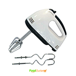 00W Hand Mixer with 7 Speed Control & Detachable Stainless-Steel Finish Beater & Whisker, White