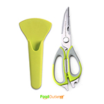 7 in 1 Multi-Purpose Kitchen Scissors for Meats, Herbs, Vegetables & Pastries | Multifunctional Scissors with Protective Case, Nut Cracker & Bottle Opener