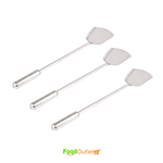 Commercial Grade Heavy Duty Steel Spatula/ladle/chowmin palta/Chinese palta with Steel Handle 20 inch Long (Pack of 3)