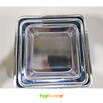 Aluminium Cake Baking Pan 6'', 7'' and 8'' inches (Set of 3) (Square Shape)