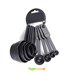 Measuring Cups and Spoons Set - A Must Kitchen Product (8 Pieces Set) Black